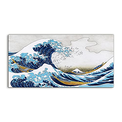 Image sur Verre Kanagawa 100x50cm Salon Tableau Trempé