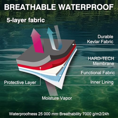 Image of Goture 5-Layer Breathable Stocking Foot Waders & Waist Gear, 5 Sizes