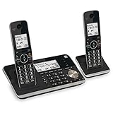 Motorola RT802 DECT 6.0 Expandable Cordless Phone with Bluetooth Connect, Answering System and Smart Call Blocker, Black, 2 Handsets