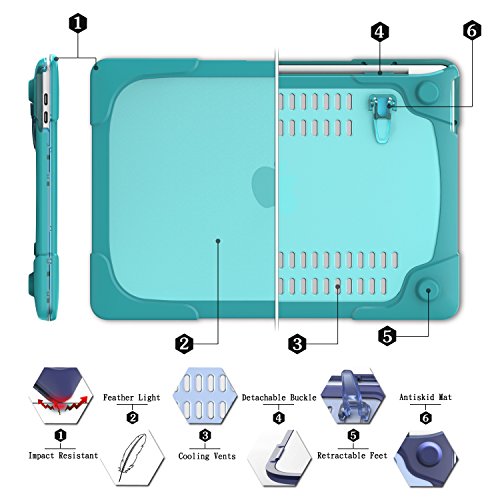 For Macbook Pro 15 Retina Case,Strongcase [Heavy Duty][Dual Layer] Hard Case Cover With Plastic Bumper For Apple Macbook Pro 15.4" With Retina Display (Compatible With A1398 2012-2015 Release) - Blue #TOP2