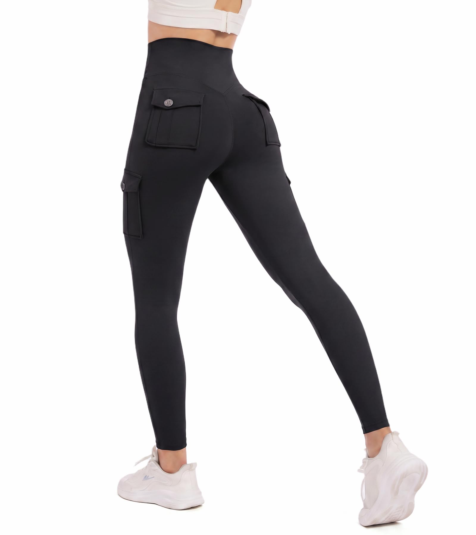 adorence Legging Femme 6 Poches Taille Haute Scrunch Push Up Yoga