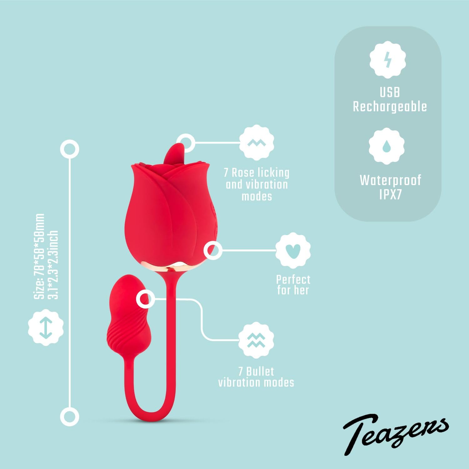 Teazers Stimolatore vibratore e clitoride rosa