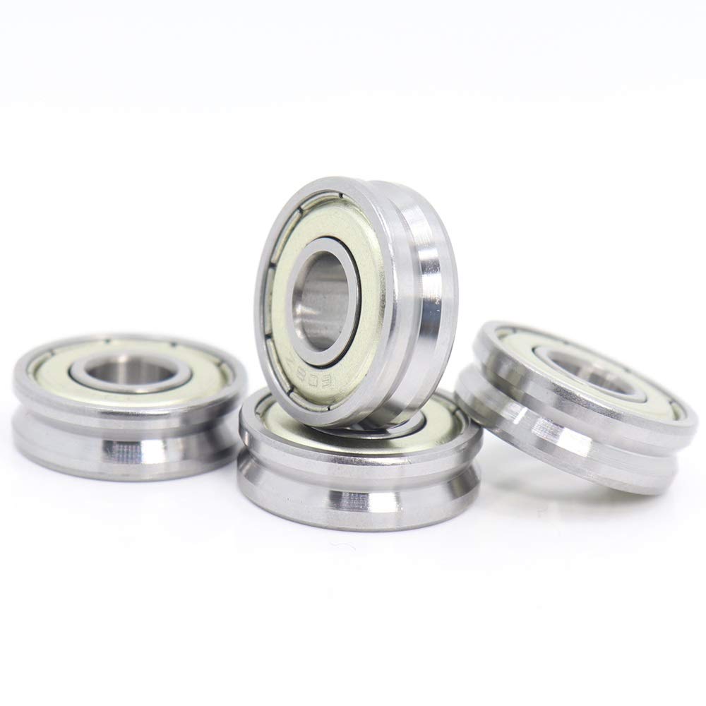 Rodamiento bolas sellado V082207 para guía lineal y poleas mecánicas de ranura en V 4PCS