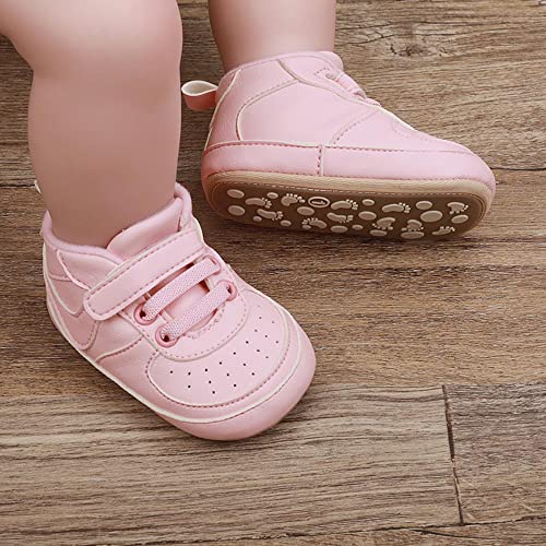 Image of Clowora Unsex Baby Shoes Boys Girls Infant Sneakers Non-Slip Soft Rubber Sole Toddler Crib First Walker Lightweight Shoes