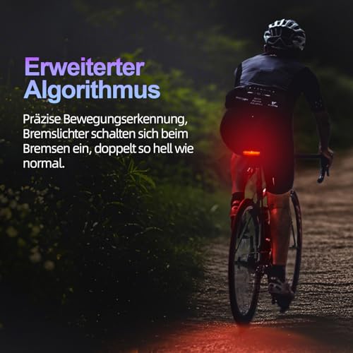 LINGHUANG Rücklicht Fahrrad LED USB-C Aufladbar Akku für Gepäckträger – Ansicht 5