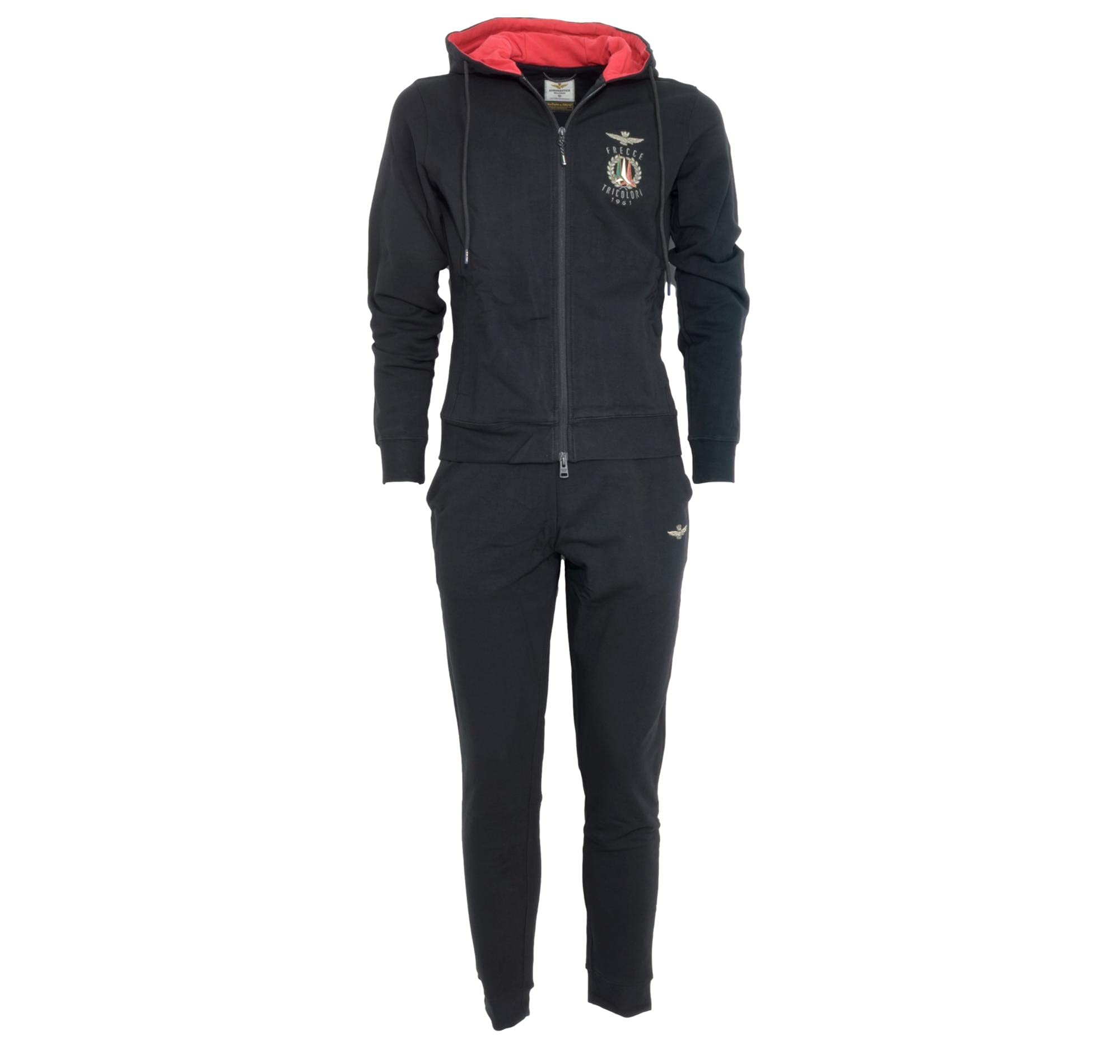 Aeronautica Militare SWEATSHIRT FULL BLACK ARROW TRICOLOR TU097