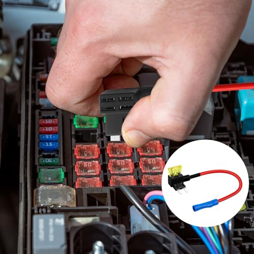12 Piezas Robacorrientes Fusible para Coche ATO ATC ATM APM 12V Portafusibles Incluye 4 Tipos Mini Micro Micro2 Standard con 12 Fusibles Cuchilla Ladrón de Electricidad para Coche Camión Moto Barco - imagen 6