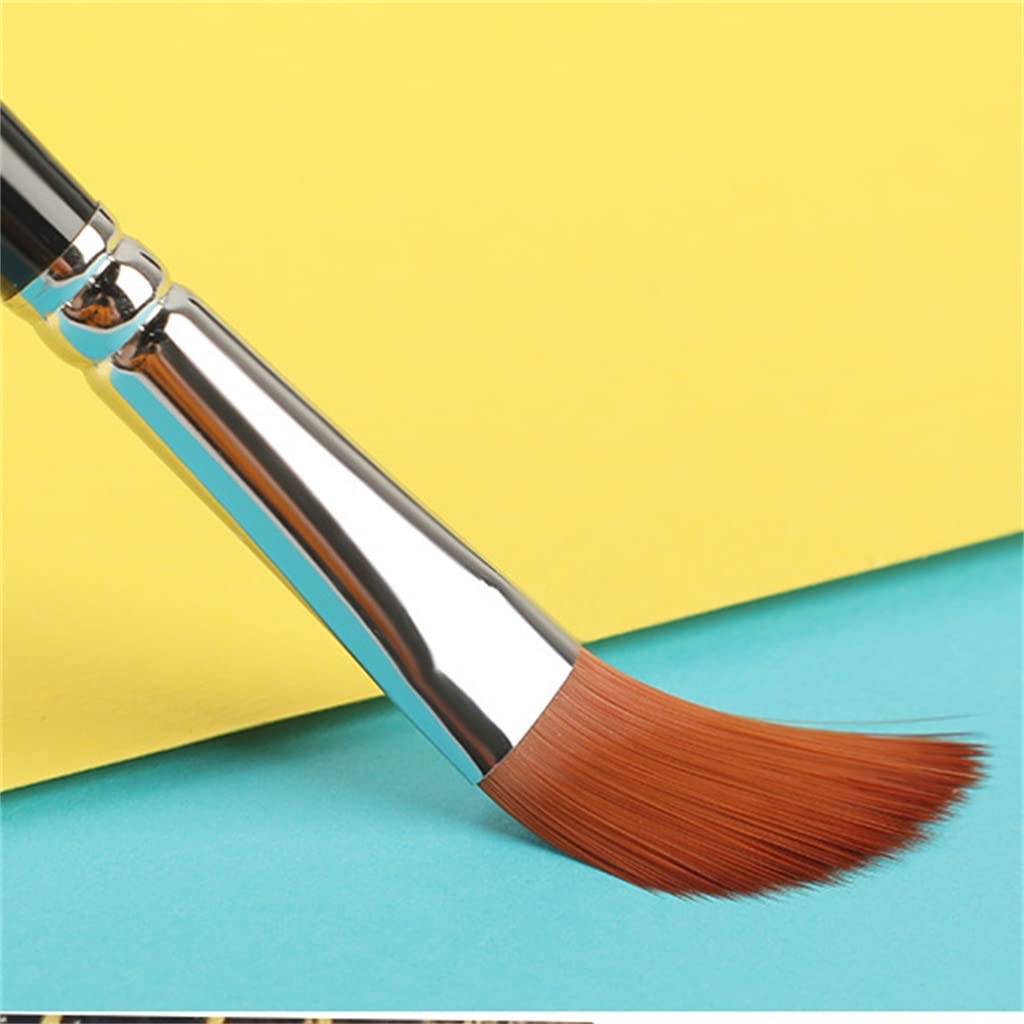 BATLAM Set di pennelli Multiuso da 12 Pezzi per Set di pennelli per Pittura ad Olio Forniture artistiche per Principianti in Capelli di Nylon (Color : A, Size (A As The Picture Shows)