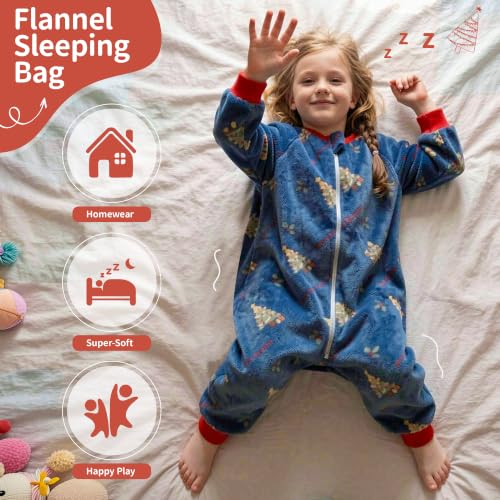 Image of MICHLEY Flannel Sleeping Sack,Baby Sleeping Bag Wearable Blankets 9M-6Y