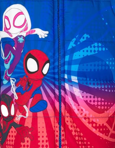 Image of Marvel Hooded Zip-Up Puffer Jacket Toddler to Big Kid