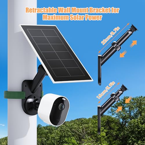 Support mural caméra résolvant le problème de charge panneau solaire - 5
