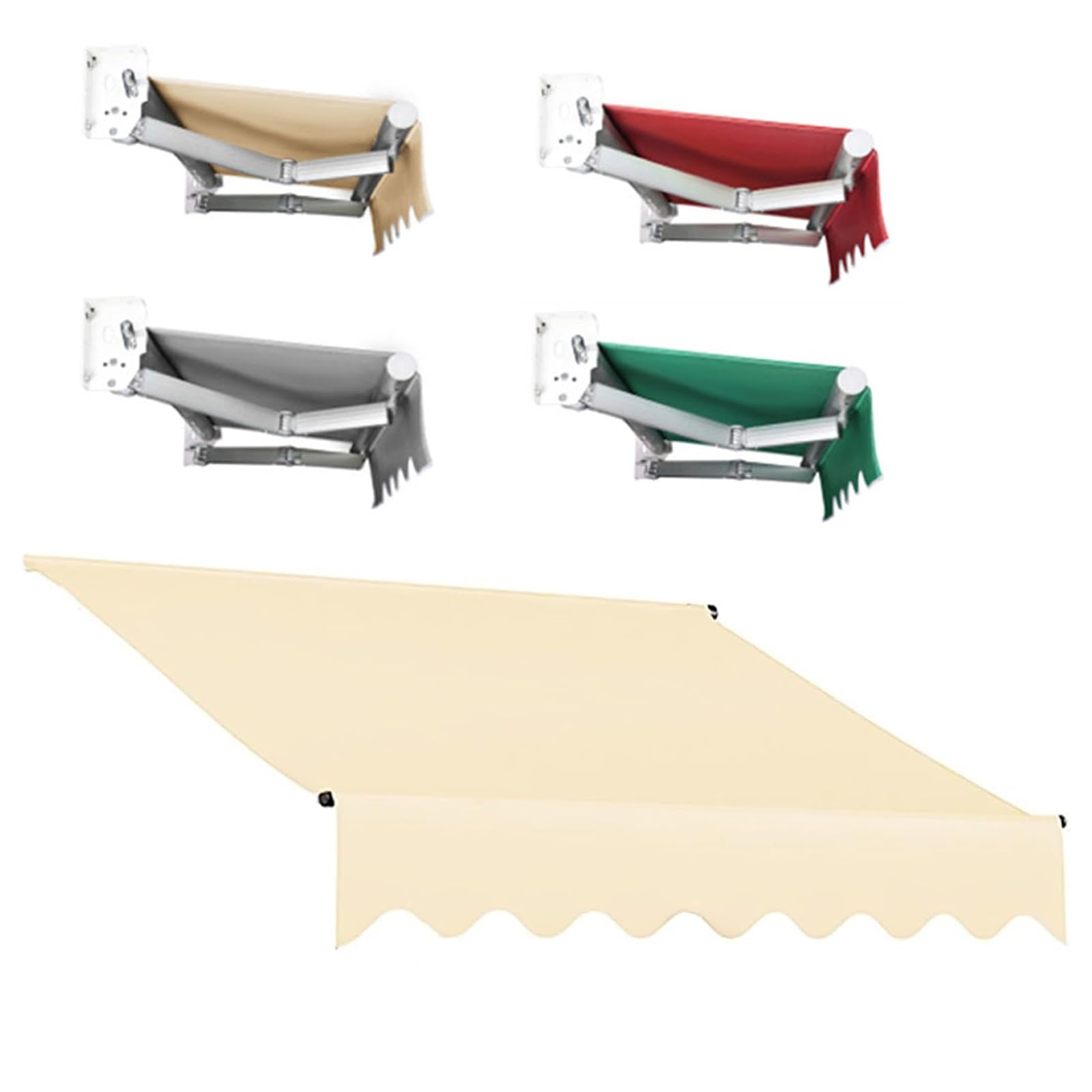 Toile pour auvent de patio rétractable beige 3x1.5m imperméable