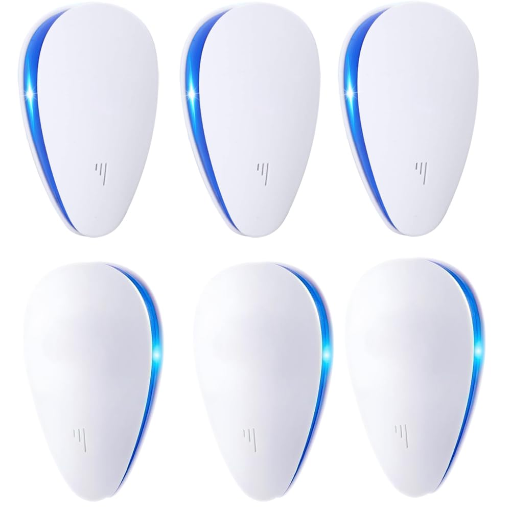 2026 Upgraded Ultrasonic Pest Repeller 6 Pack, Electronic Mouse Repellent, Electronic Repellent Plug in Pest Control for Mice, Cockroaches, Ants, Fly, Mosquitoes, Rodent, Harmless to Pets and Human