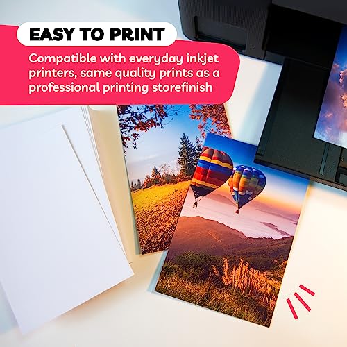 Glossy Photo Paper For Printer 4X6” X 100 Sheets - Picture Paper For Printer - Works With Inkjet Printer // Paper Plan #TOP5