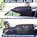 EcoNour Window Shades for Side Windows (Pack of 2) | Sun Shade for Car Heat and UV Protection | Adjustable Elastic Fabric Baby Car Shade | Rear Side Window Sun Shade Accessories (Large 40