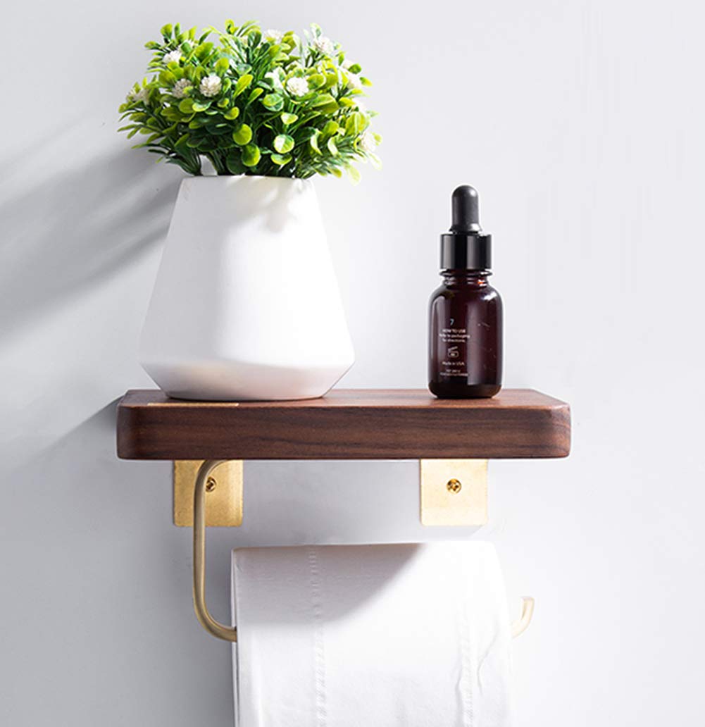 Porte Papier Toilette Mural, avec étagère Spacieuse, Accessoire de