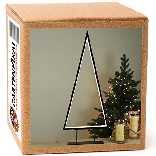 Preisvergleich Produktbild LED Weihnachtsbeleuchtung Tanne 69 cm Metall für innen Tischleuchte / Stehleuchte Weihnachten