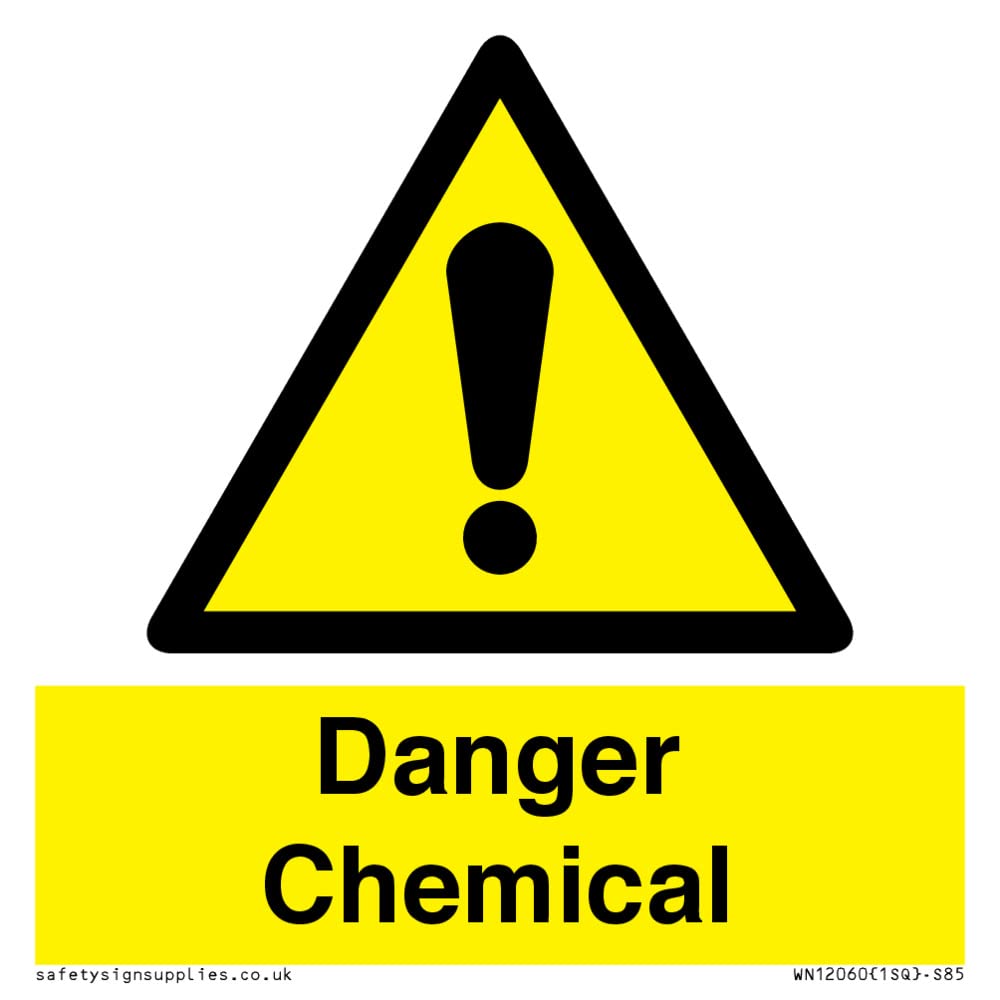 Danger Chemical Sign - 85x85mm - S85