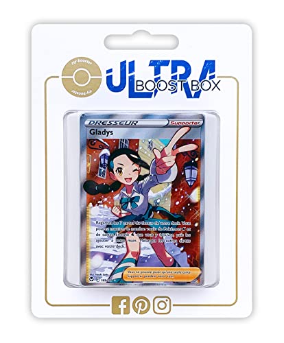 Carte Gladys 189/195 Full Art Tempête Argentée - Coffret de 10 Cartes Pokémon Françaises Myboost X