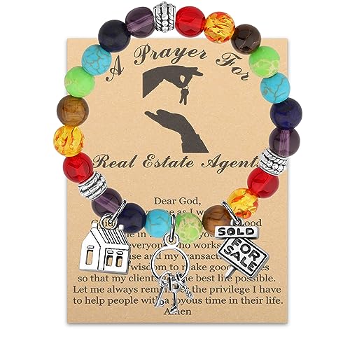 WSNANG Realtor Bracelet Real Estate Agents Prayer Jewelry Thank You Gift Salesman Graduation Gift