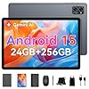 TAWBEE Newest T20 Tablet Android 15 Tableta 10 Pulgadas - Gemini AI, 24GB RAM+256GB ROM/TF 2TB, 5000mAh, T606 Octa-Core CPU, 5G WiFi, Widevine L1, 5MP+8MP, Face ID, BT 5, 3.5mm Jack, Tablet con Lapiz