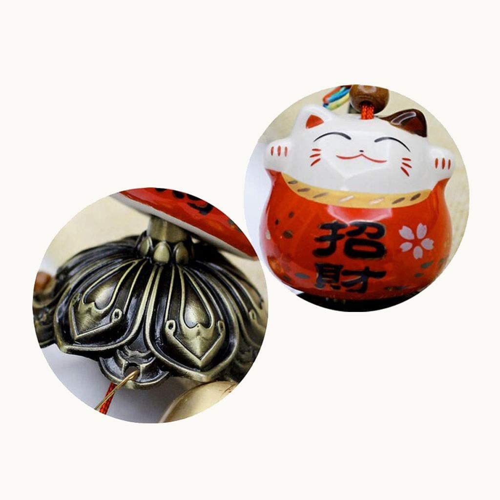 Campana a Vento Souvenir Campana Di Rame Lucky Cat Campanello A Vento Negozio Appeso Decorazione Regali Creativi Accessori Per La Casa per casa, cortile(Three bells)