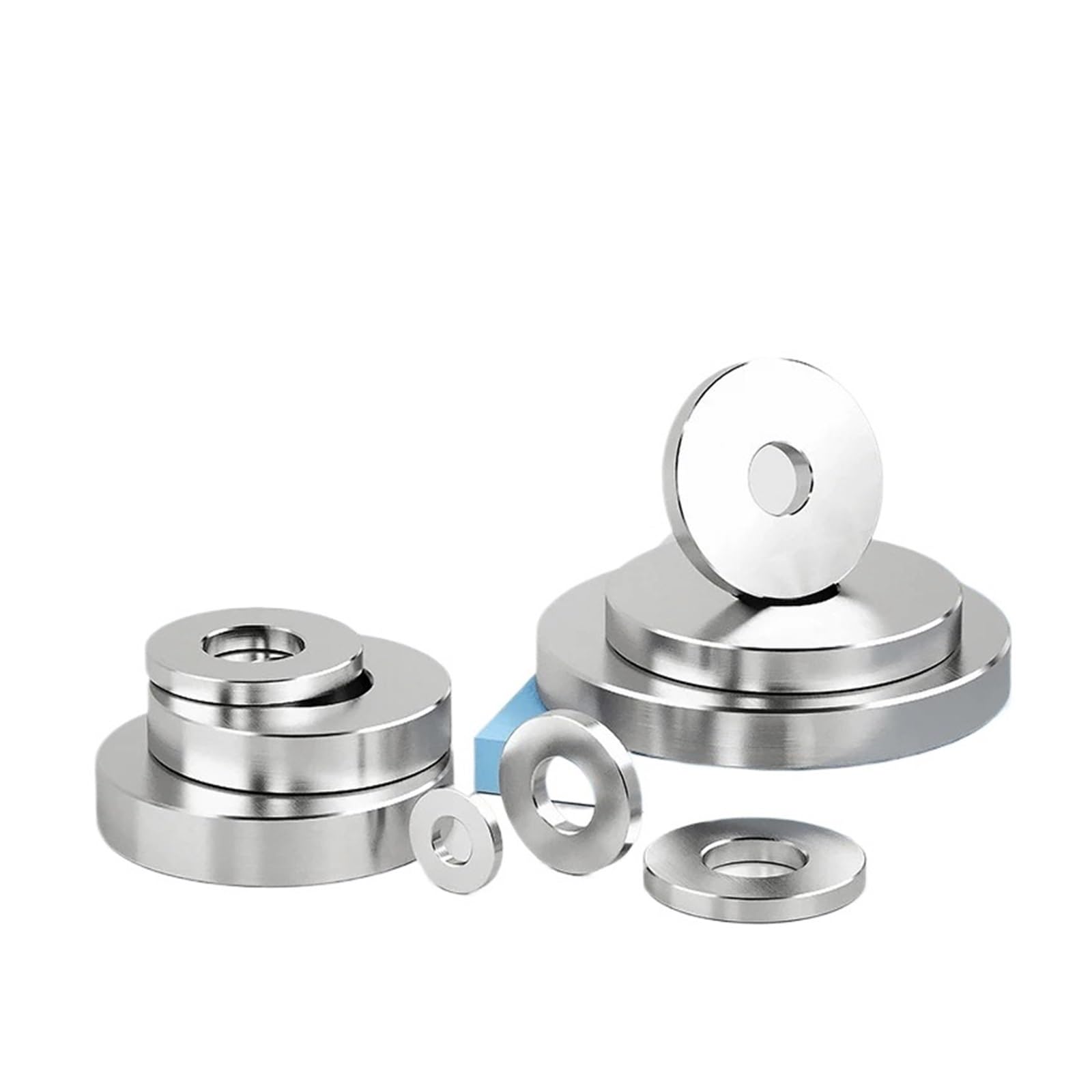 Edelstahl Beilagscheiben Glatte, extra dicke Unterlegscheiben aus Edelstahl 304, M2, M3, M4, M5, M6, M7, M8,6, ohne Gewinde, flache Unterlegscheibe, CNC-präzisionsgedrehte(M8x50x6mm-1PCS)