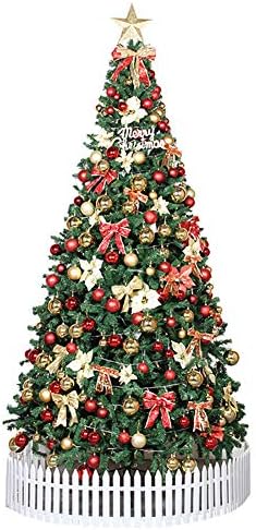 TOPYL 11.5FT Eco-Friendly Artificial Christmas Tree Premium Spruce Hinged Xmas Tree Holiday Decorations for Indoor Easy Assembly Metal Stand-Green11.5FT(350cm)
