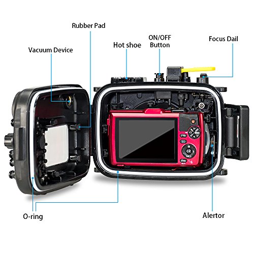 Seafrogs Waterproof Case For Olympus Tg-3/Tg-4, Underwater Camera Housing With Quick Release Mount Can Effectively Waterproof Up To 60M/195Ft, Inbuilt Leak Detection Sensor(Black) #TOP3