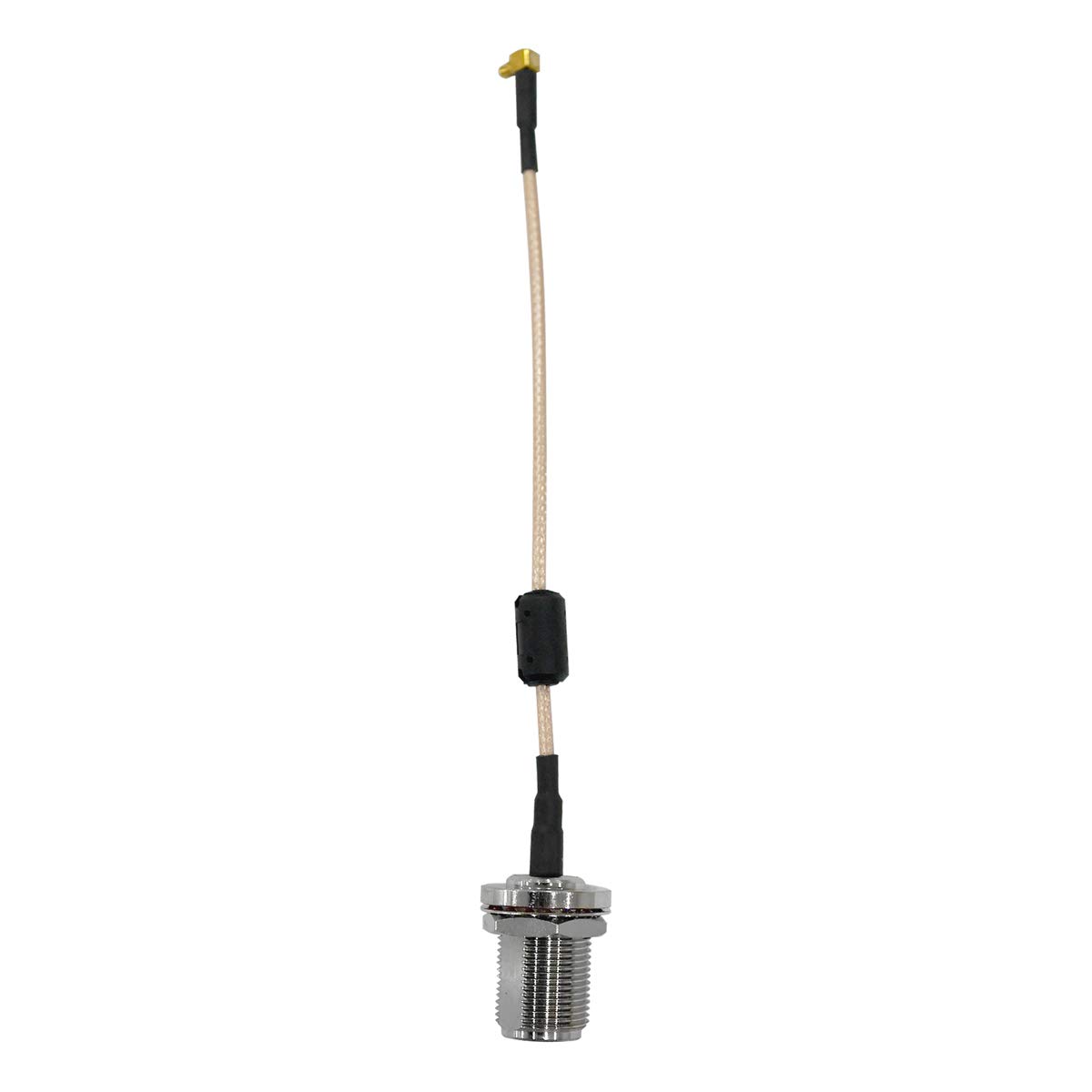 [GTT] N B/H Jack to MMCX Plug Cable Assy with Ferrite core, RG174, L=145MM, EMI Solution Cable Assy