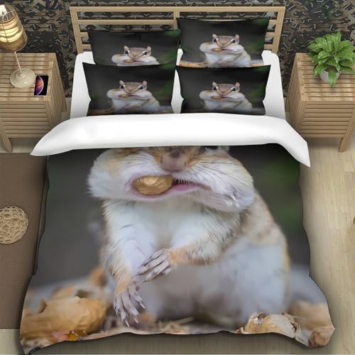 Housse de couette microfibre ultra douce parure lit king 220x240cm confortable - 5