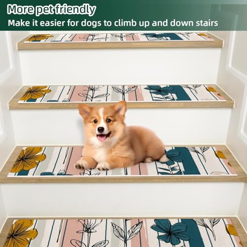 Tapis d'escalier antidérapant 20,3x76,2cm protection marches bois - 6