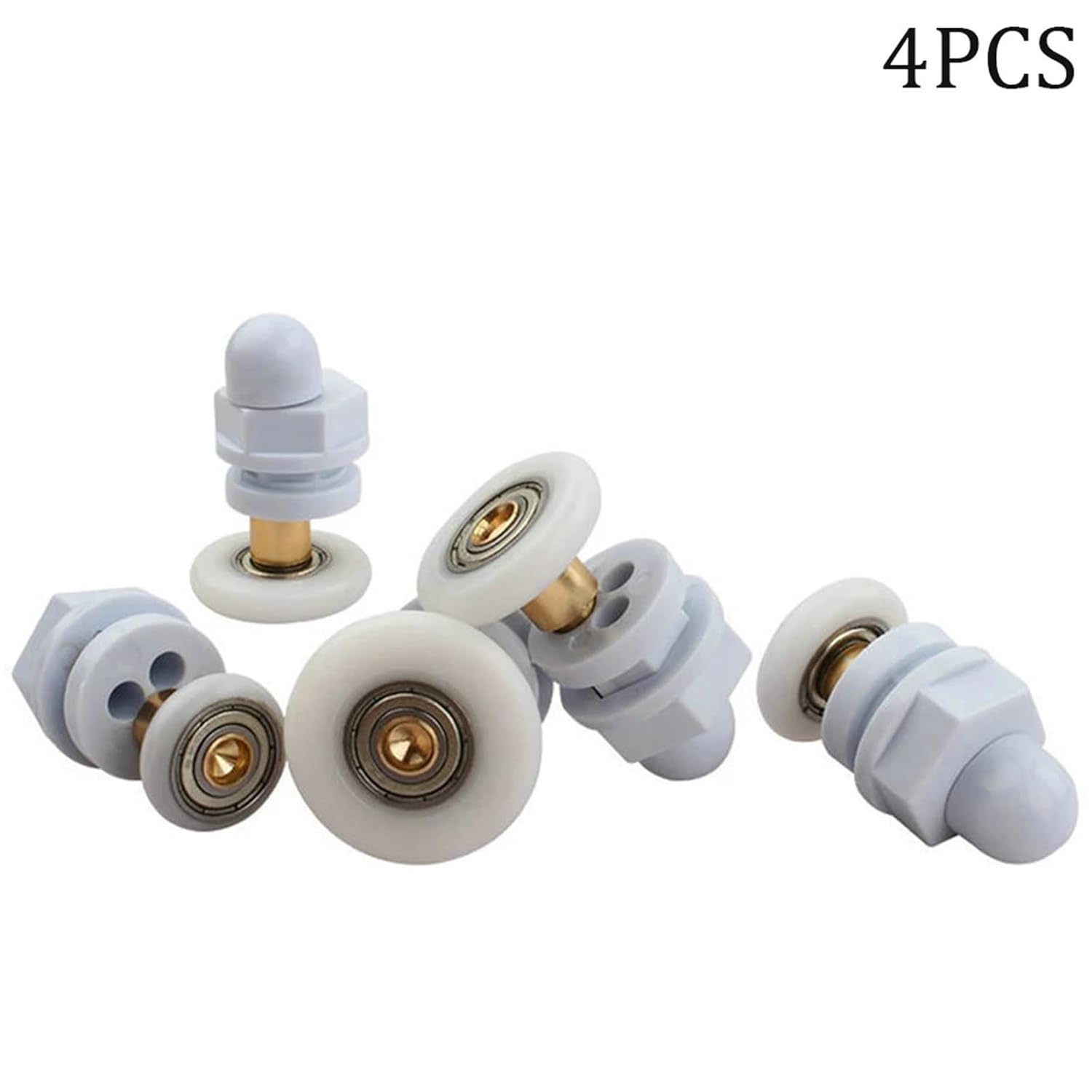 4X Shower Door Rollers 19/23/25/27/29mm Durable Rooms Cabins Pulley Shower Room Roller Runners Wheels for 4-8mm Glass Doors(29mm)