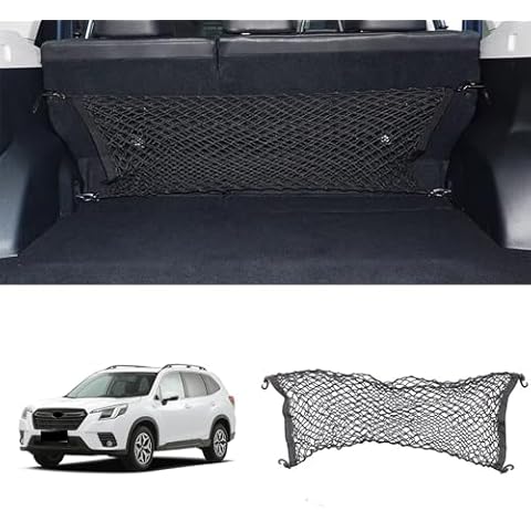 Compatible with Subaru Forester Accessories Automotive Elastic Trunk Mesh Cargo Net for 2024 Subaru Forester Cargo Net Premium Trunk Organizer Storage Luggage Vertical Net SUV Car Organizer 1PCS Cover