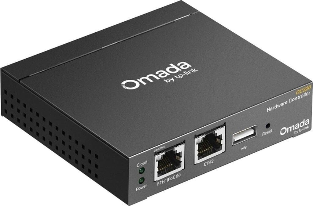 Omada OC220 - Controller hardware, controller di rete aziendale con gestione ibrida nel cloud, per un massimo di 100 punti di accesso, 10 gateway e 20 switch