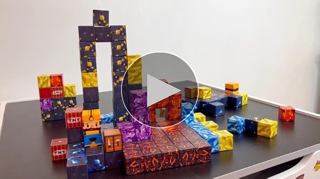 Amazon.com: Magnetic Blocks-Build Mine Magnet World Pickaxe