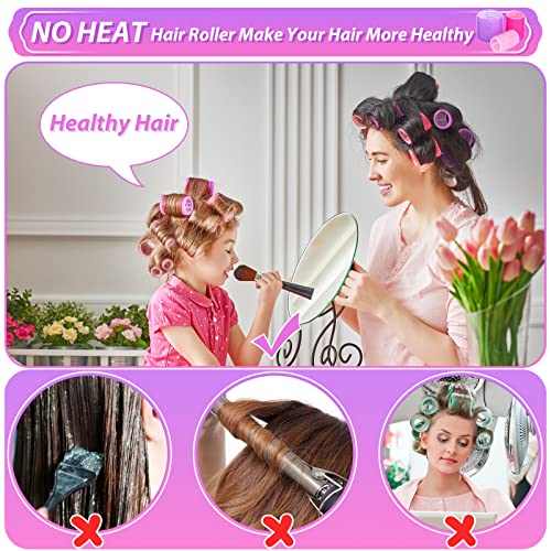 29Pcs Jumbo Hair Curlers Rollers Cludoo Big Hair Rollers With 18 Pcs Hair Rollers 10Pcs Stainless Steel Duckbill Clip And 1Pc Hair Comb, Hair Rollers Volume For Long Medium Short Salon Diy Hairstyles #TOP4