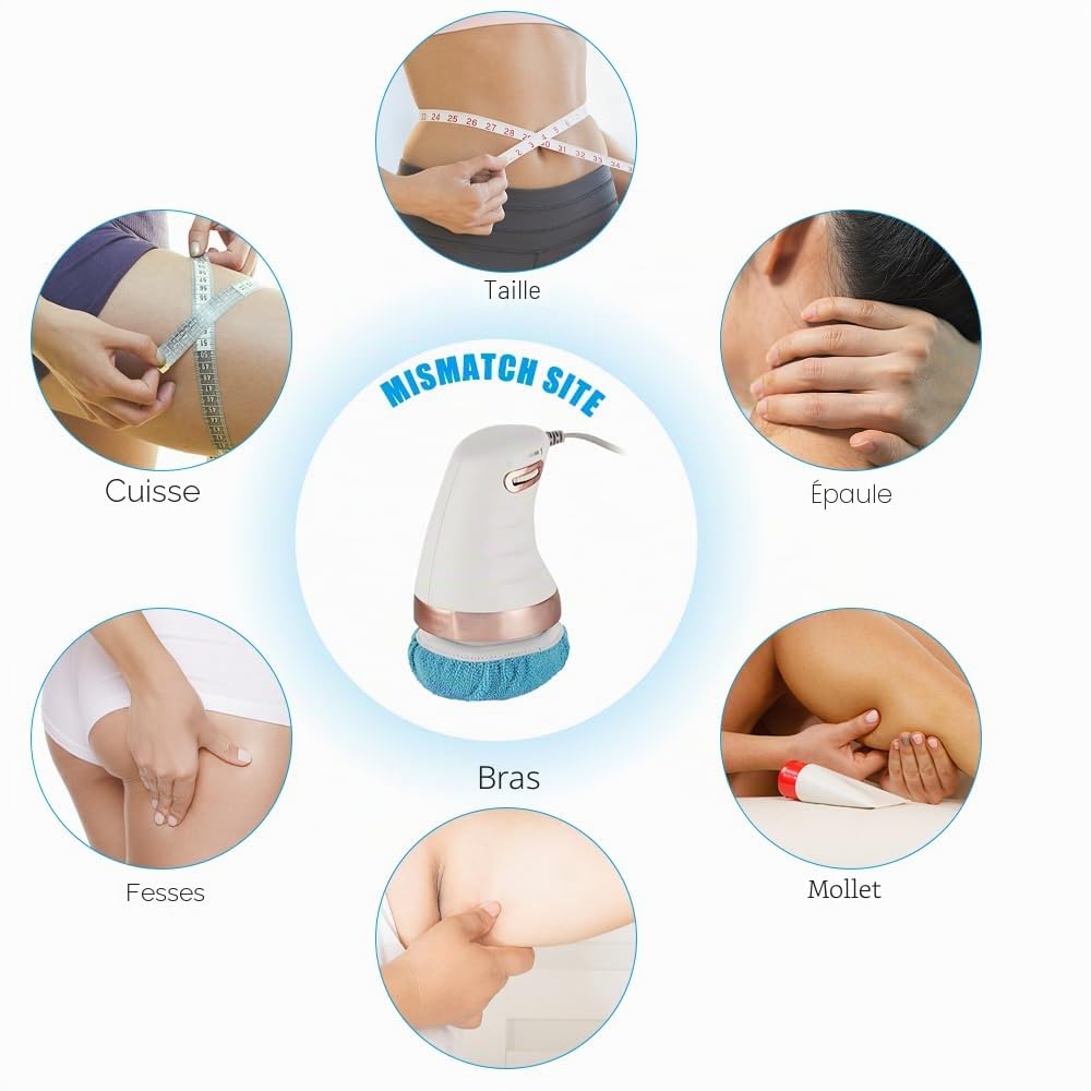 Masseur Abdominal électrique Sans Fil – Vibromasseur 3 Intensités, Pour Mincir Et Tonifier, Portable