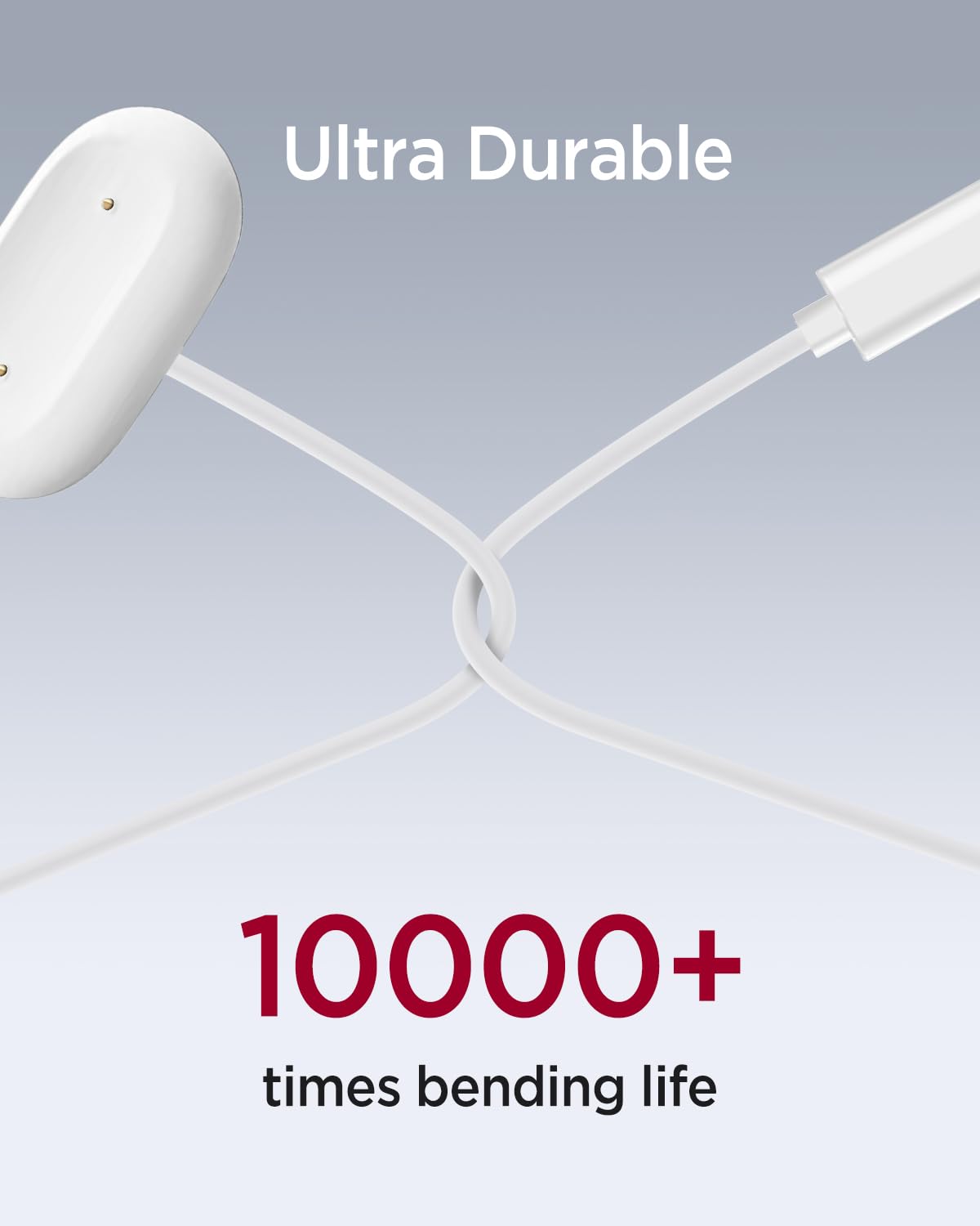 Miimall Ładowarka kompatybilna z Google Fitbit Air, pionowa stacja do szybkiego ładowania z kablem USB-C do trybu budzika, magnetyczna do Google Fitbit Air (nie nadaje się do starszych modeli), biała