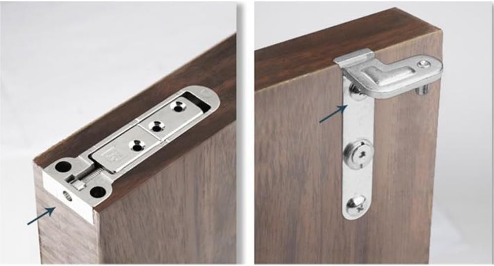 Zinc Alloy Invisible Door Hinges, 3D Adjustable and Rotatable, Heavy Duty, Silver, Modern and Industrial Style