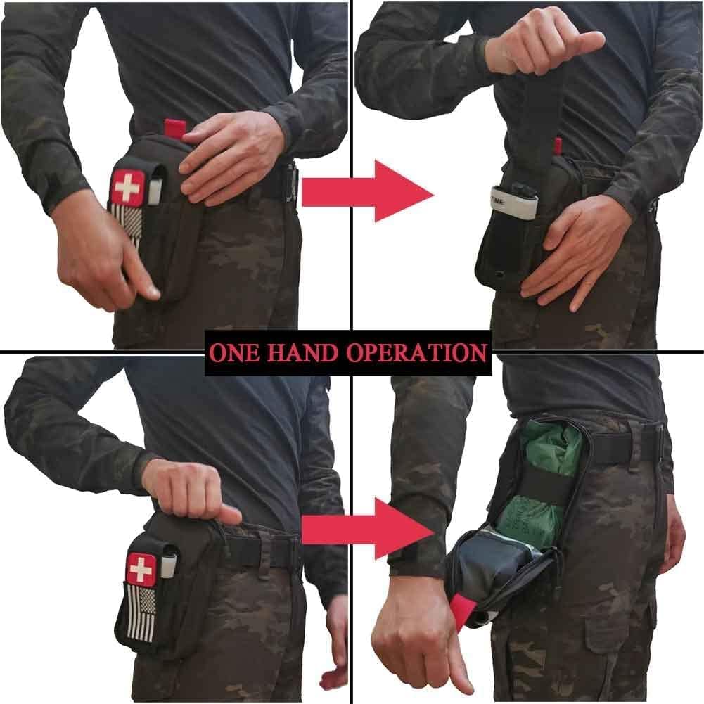 Ifak Med Trauma Kit, Molle Tactical Emergency First Aid Kit,Red Military Survival Molle EMT Medical Kit Refill Supplies Fot Duty Belt