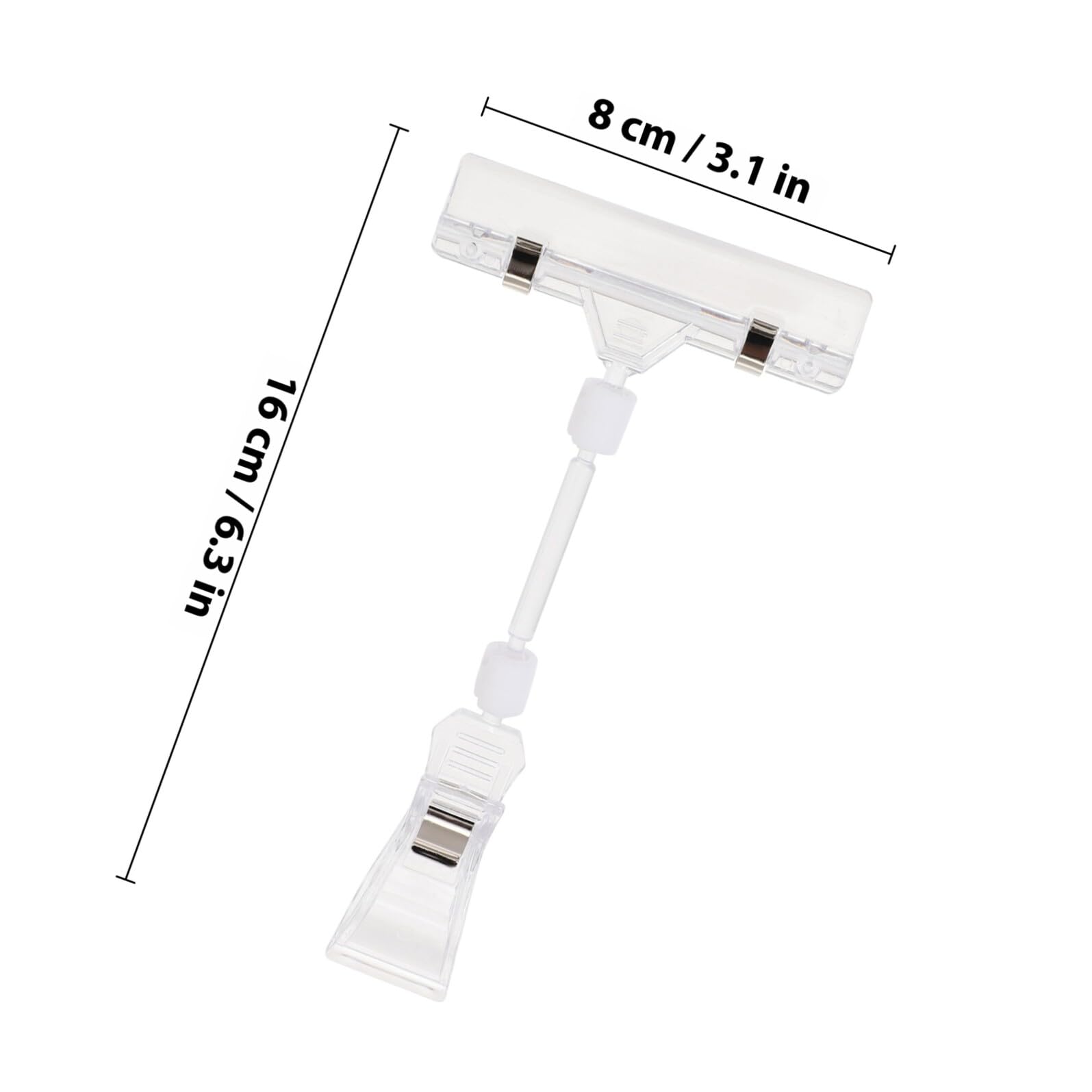 25 Stück Drehbare Preiscliphalter aus Ps Kunststoff mit Doppelclip Design Flexibler Struktur für Warenpräsentation und Preisschildanzeige im Einzelhandel