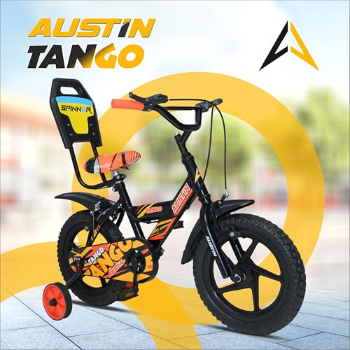 Image of Austin Tango Kids Bike-Comfort & Convenience with Side Support Backrest and Chain Cover 14 T (inch) Road Cycle