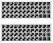 Universal Tastatur-Aufkleber, englisch-arabisch, 2 Stück, ergonomisch, kyrillisch, große weiße Schrift, schwarzer Hintergrund für Notebook Desktop Computer Laptops Russian -Black/White