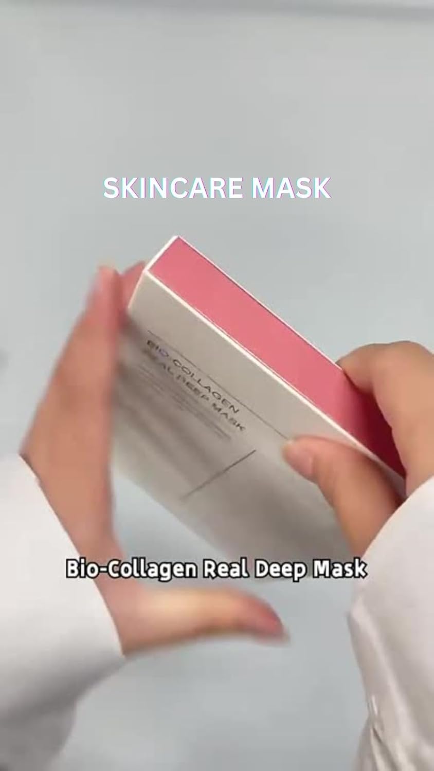 Bio-Collagen Real Deep Face Mask – Korean Hydrating Overnight Hydrogel Mask for Women | Firming, Pore Minimizing & Elasticity Boost | Deep Collagen Facial Sheet for Radiant Glass Skin, 4 Pack - Image 9