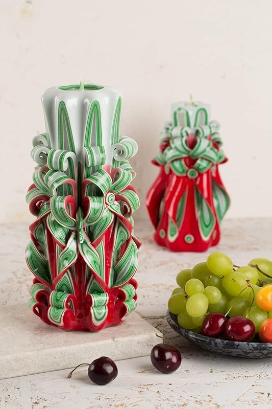 Candela Decorativa Fatta A Mano - Cilindrica Ø6.5x15 Cm, Combustione 56 Ore, Inodore E Senza Fumo - Foto 2