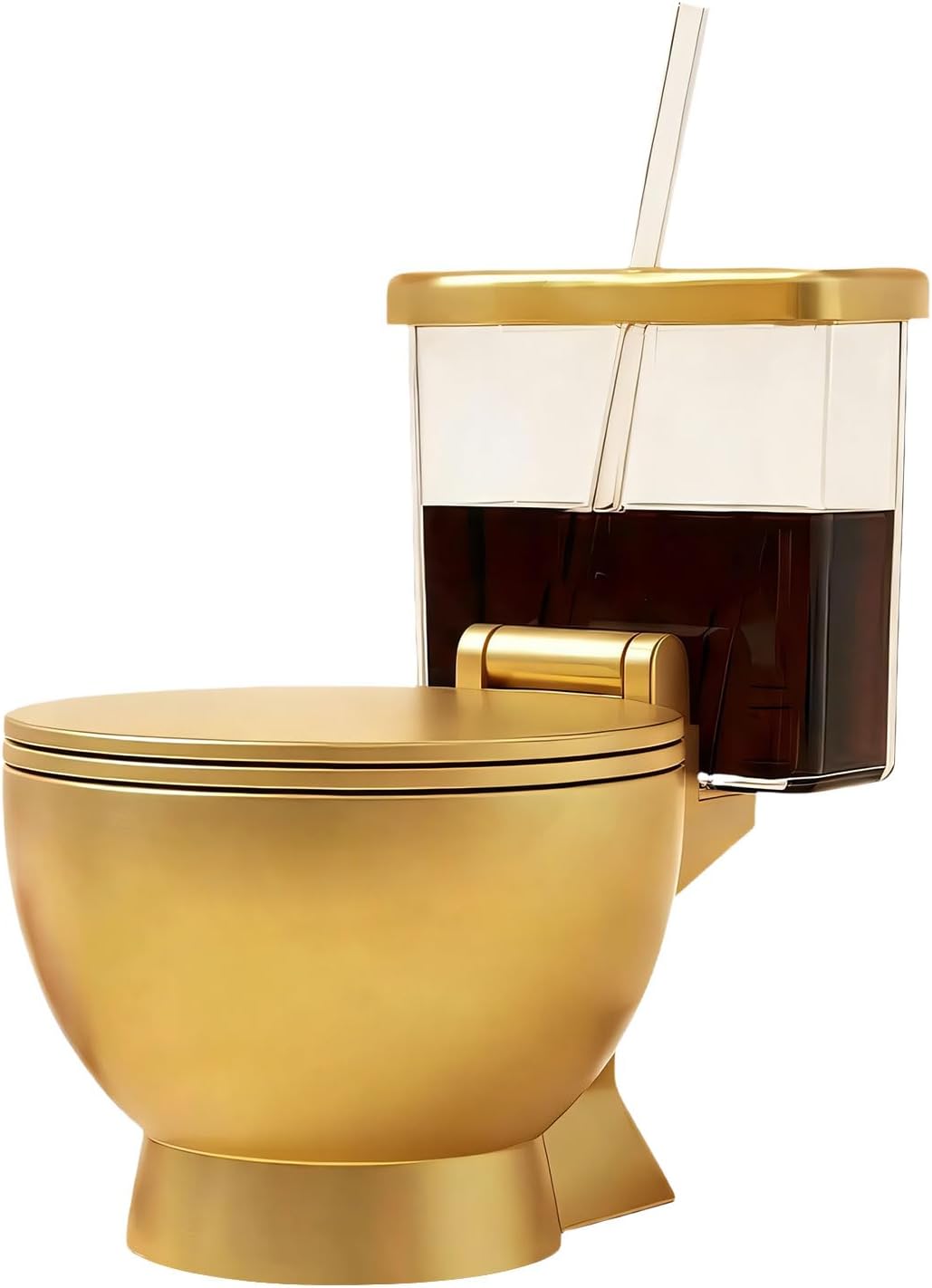 Toilet Ramen Bowl Set with Cup & Straw, Novelty Metal Soup Bowl, Funny Gag Ramen Lovers, 9 Inch Unique Dinnerware
