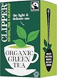Clipper Organic Pure Green Tea Bags | Box of 40 Teabags | Organic Tea for Home & Office | Eco-Conscious, Fair Trade Tea | Natural, Unbleached, Plant-Based,...