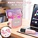 Mini Karaoke Machine Toys Gifts,Kids Portable MP3 Player with 2 Wireless Microphone and LED,Christmas Birthday Gifts for Girls Boys 3 4 5 6 7 8+ Year Old (Pink)