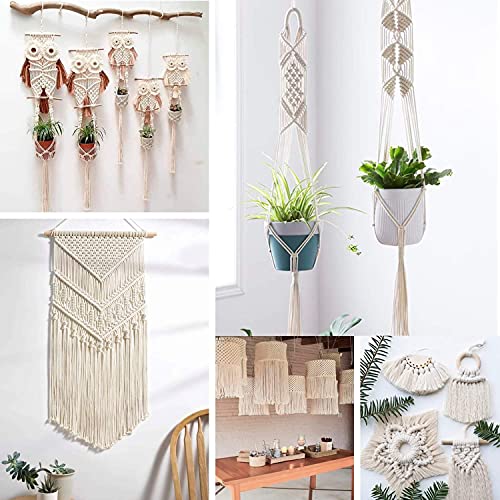 Larks Head Macrame Kit - Bonus Project Video: Mini Décor Wall Hanging – Includes Over 218 Yards Of Macrame Cords In 2 Colors, Wooden Dowels, Rings, And Beads – Perfect Present For Adults And Teens #TOP5